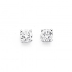 9ct-White-Gold-Diamond-Studs-Total-Diamond-Weight-50ct on sale