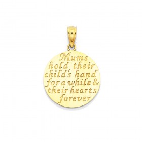 Mum+Disc+Pendant+in+9ct+Yellow+Gold