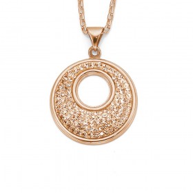 9ct+Rose+Gold+Crystal+Pendant