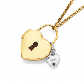 9ct+Diamond+Heart+Locket