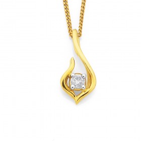 9ct%2C+Diamond+Drop+Pendant