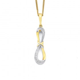 9ct%2C+Diamond+Set+Infinity+Pendant