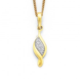 9ct%2C+Diamond+Set+Twist+Pendant