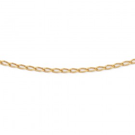 9ct+50cm+Fine+Oval+Belcher+Chain