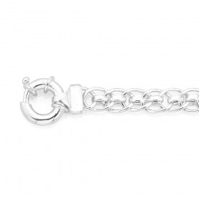 Sterling-Silver-19cm-Oval-Fancy-Link-Bracelet on sale