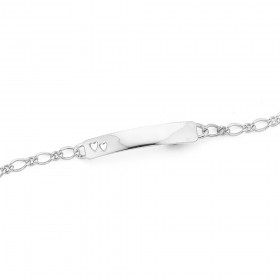 Sterling-Silver-14cm-Baby-Heart-ID-Bracelet on sale
