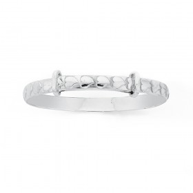 Sterling-Silver-Hearts-Baby-Expander-Bangle on sale