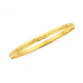 9ct-Love-Engraved-Bangle on sale