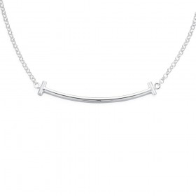 Sterling+Silver+Curved+T-End+Necklet