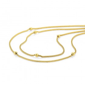 9ct-90cm-Diamond-Cut-Ball-Station-Wheat-Chain on sale