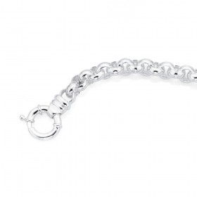 Sterling+Silver+20cm+Belcher+Bracelet+with+Bolt+Ring