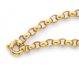 9ct-19cm-Solid-Oval-Belcher-Bracelet on sale