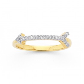 9ct-Diamond-Set-Arrow-Ring on sale