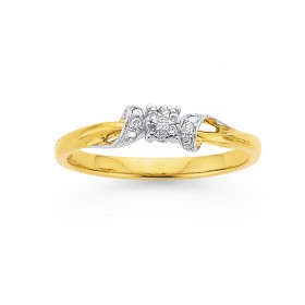 9ct-Diamond-Cluster-Ring on sale