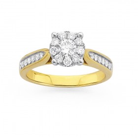 9ct%2C+Diamond+Cluster+Engagement+Ring