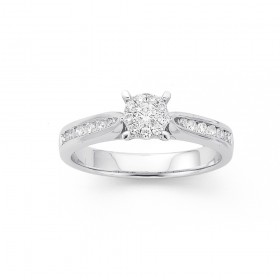 9ct-White-Gold-Diamond-Ring on sale