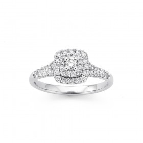 9ct+White+Gold+Diamond+Ring+Total+Diamond+Weight%3D.50ct