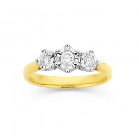 9ct+3+Stone+Mirror+Enhanced+Diamond+Ring+Total+Diamond+Weight%3D.25ct