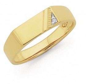 Gents+Diamond+Ring+in+9ct+Yellow+Gold