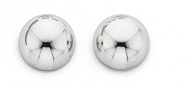 Sterling+Silver+10mm+Half+Dome+Stud+Earrings