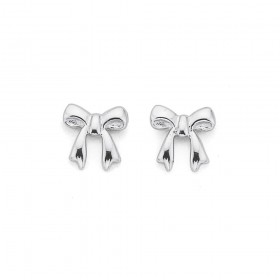 Sterling+Silver+Mini+Bow+Stud+Earrings