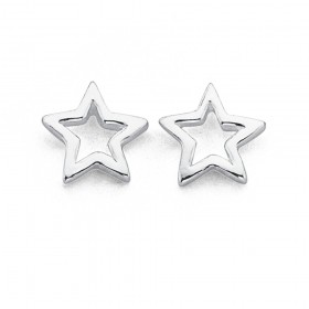 Sterling+Silver+8mm+Star+Studs