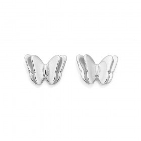 Butterfly+Studs+in+Sterling+Silver