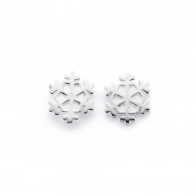 Snowflake-Stud-Earrings-in-Sterling-Silver on sale