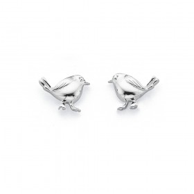 Bird+Studs+in+Sterling+Silver