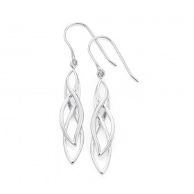 Fancy-Drop-Earring-in-Sterling-Silver on sale