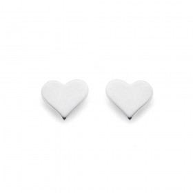 Sterling-Silver-Flat-Heart-Stud-Earrings on sale