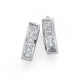 Sterling-Silver-Cubic-Zirconia-Huggies on sale