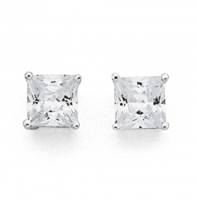 Sterling-Silver-Cubic-Zirconia-Earrings on sale