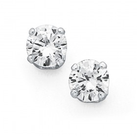 Sterling-Silver-5mm-Cubic-Zirconia-Stud-Earrings on sale