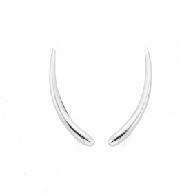 Curved+Ear+Climbers+in+Sterling+Silver