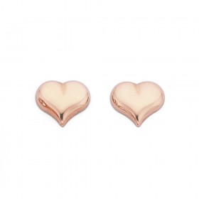 Heart+Studs+in+9ct+Rose+Gold