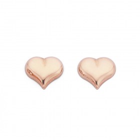 9ct-Rose-Gold-Heart-Studs on sale