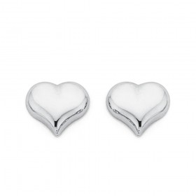 Heart+Studs+in+9ct+White+Gold