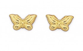 Butterfly+Studs+in+9ct+Yellow+Gold