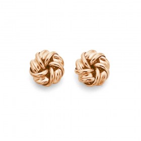 Knot+Studs+in+9ct+Rose+Gold