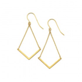 Chevron+Chain+Drop+Earrings+in+9ct+Yellow+Gold