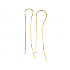 Wheat-Chain-Thread-Earrings-in-9ct-Yellow-Gold on sale