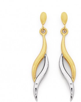 9ct-Two-Tone-Drop-Earrings on sale