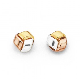 9ct-Tri-Tone-Knot-Studs on sale