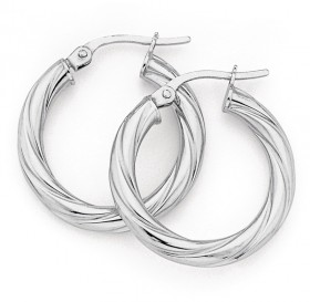 9ct-White-Gold-21mm-Twist-Hoops-21mm on sale