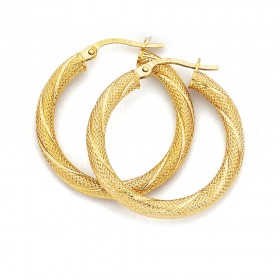 9ct-Twist-Hoops-26mm on sale