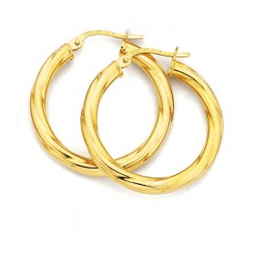 9ct-Twist-Hoops-26mm on sale