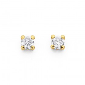 9ct+Cubic+Zirconia+Studs