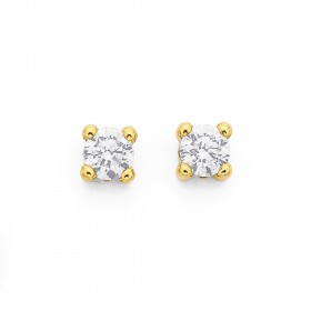 9ct-Cubic-Zirconia-Studs on sale