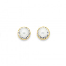 Crystal+and+Freshwater+Pearl+Earrings